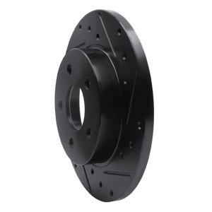 Chevrolet Malibu Brake Rotor (1) - Rear Right - R1 Concepts - Drilled & Slotted - Black - `04-`12
